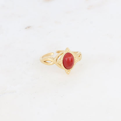 Bague avec pierre naturelle - Cornaline