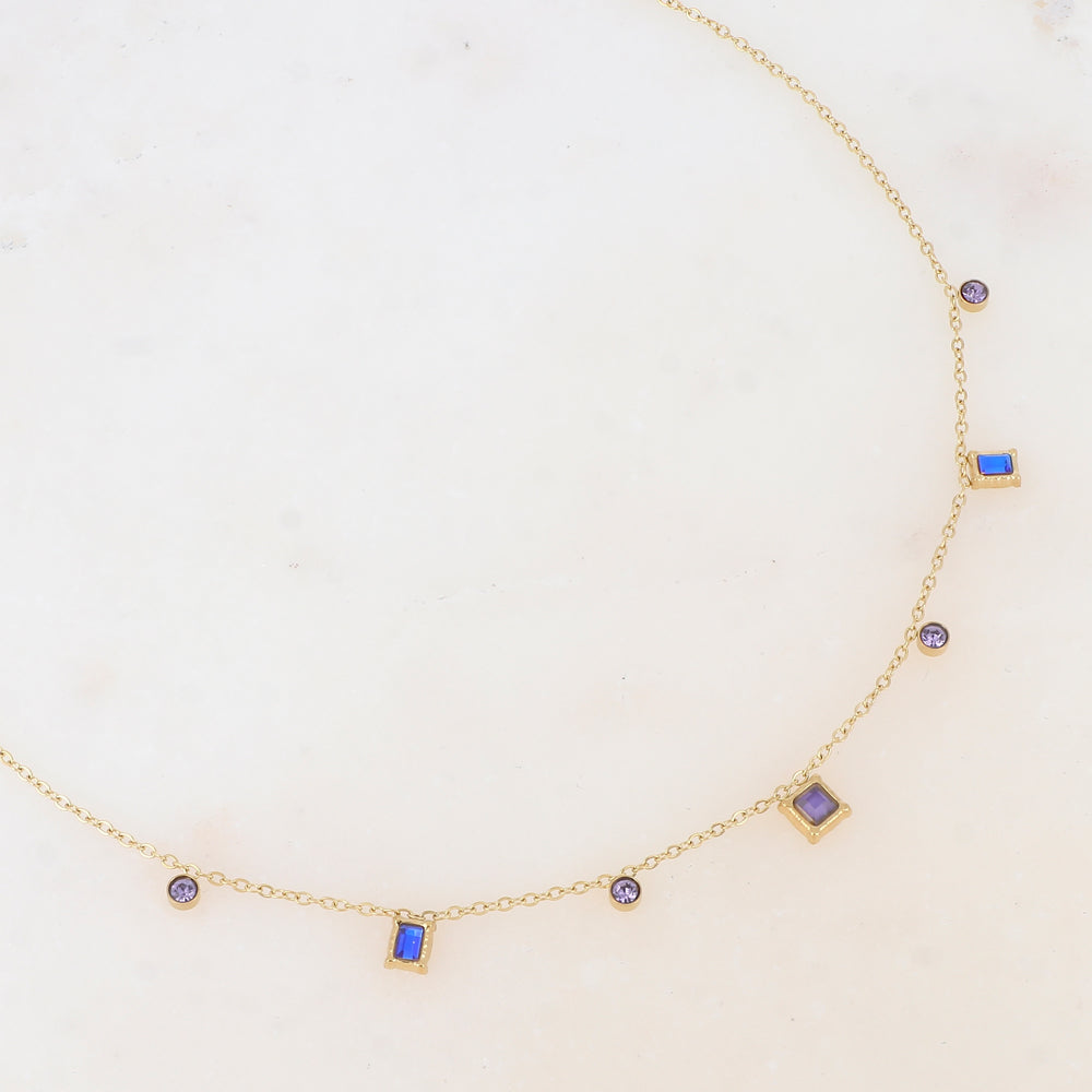 Collier avec oxyde de zirconium (39+5CM)
