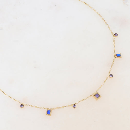 Collier avec oxyde de zirconium (39+5CM)