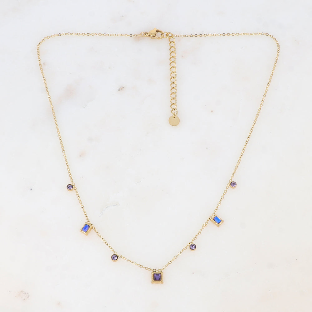 Collier avec oxyde de zirconium (39+5CM)