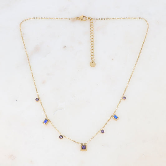 Collier avec oxyde de zirconium (39+5CM)