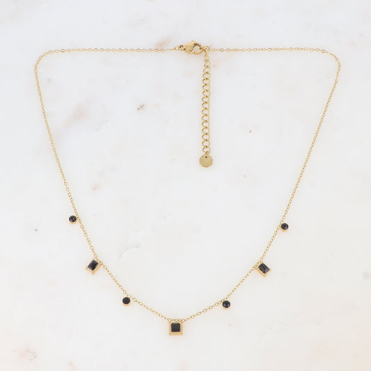 Collier avec oxyde de zirconium (39+5CM)