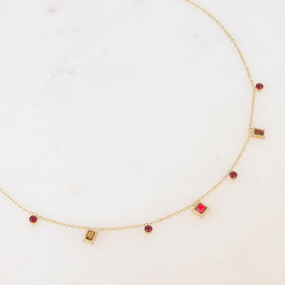 Collier avec oxyde de zirconium (39+5CM)