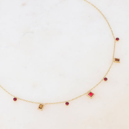 Collier avec oxyde de zirconium (39+5CM)