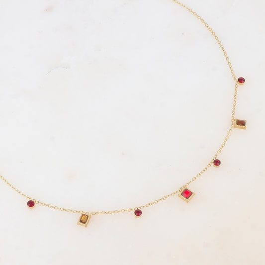 Collier avec oxyde de zirconium (39+5CM)