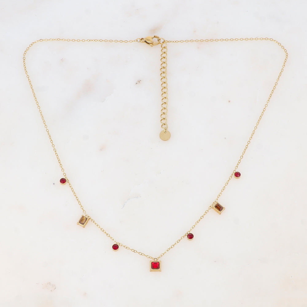 Collier avec oxyde de zirconium (39+5CM)