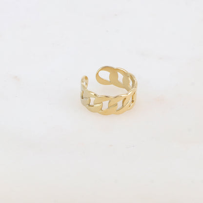 Bague en maille plate ajustable avec effet lisse