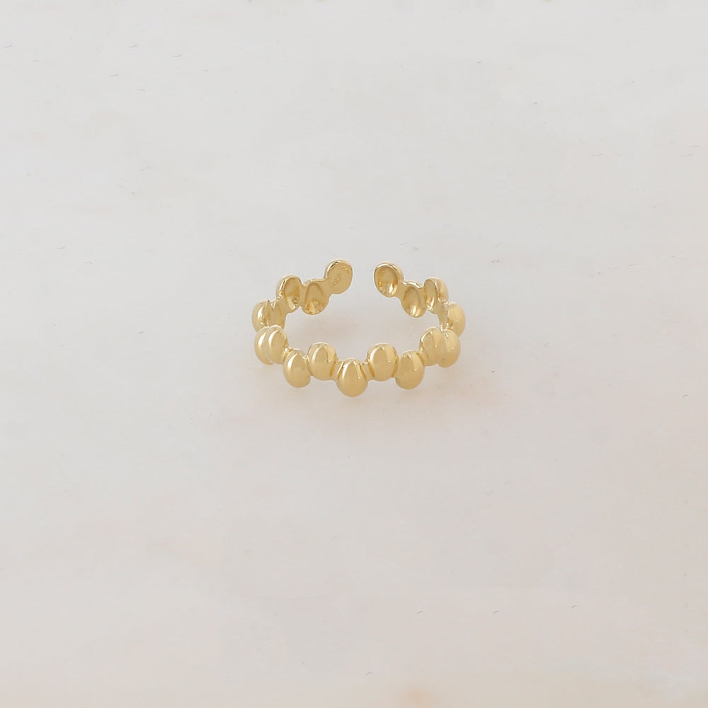 Bague fine ajustable motif graphique