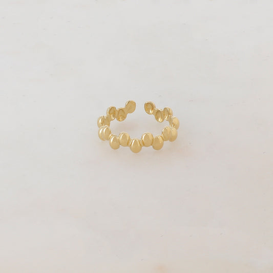 Bague fine ajustable motif graphique