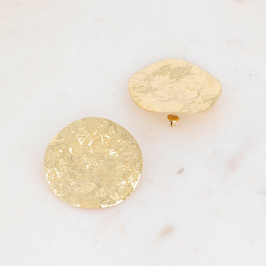 B.O. à puce avec pièce martelée 4,4 x 4,3cm