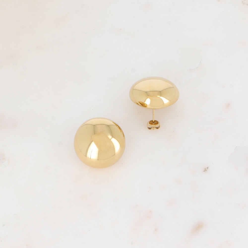 B.O à puce avec pièce ronde effet bombé 2,5 x 2,5 cm