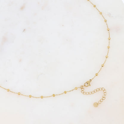 Sautoir avec perles en pierre naturelle (80+5CM)