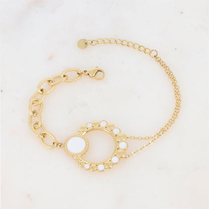 Bracelet avec pièce émaillée