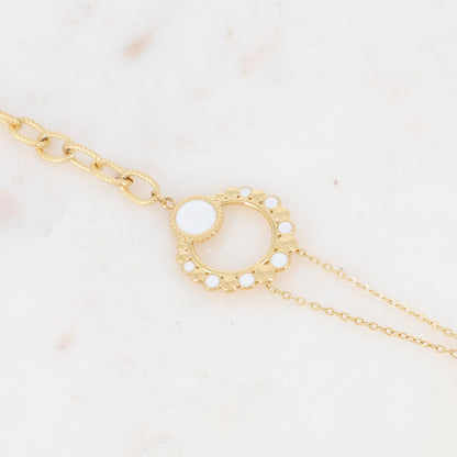 Bracelet avec pièce émaillée