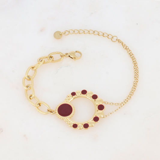 Bracelet avec pièce émaillée