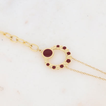 Bracelet avec pièce émaillée