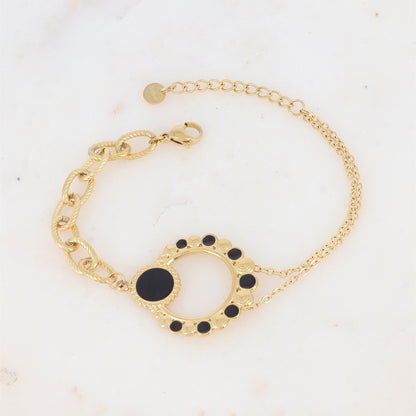 Bracelet avec pièce émaillée