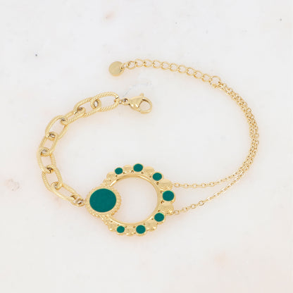 Bracelet avec pièce émaillée