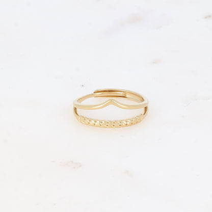 Bague ajustable double rangs
