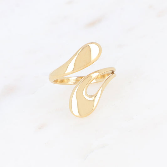 Bague lisse ajustable devant