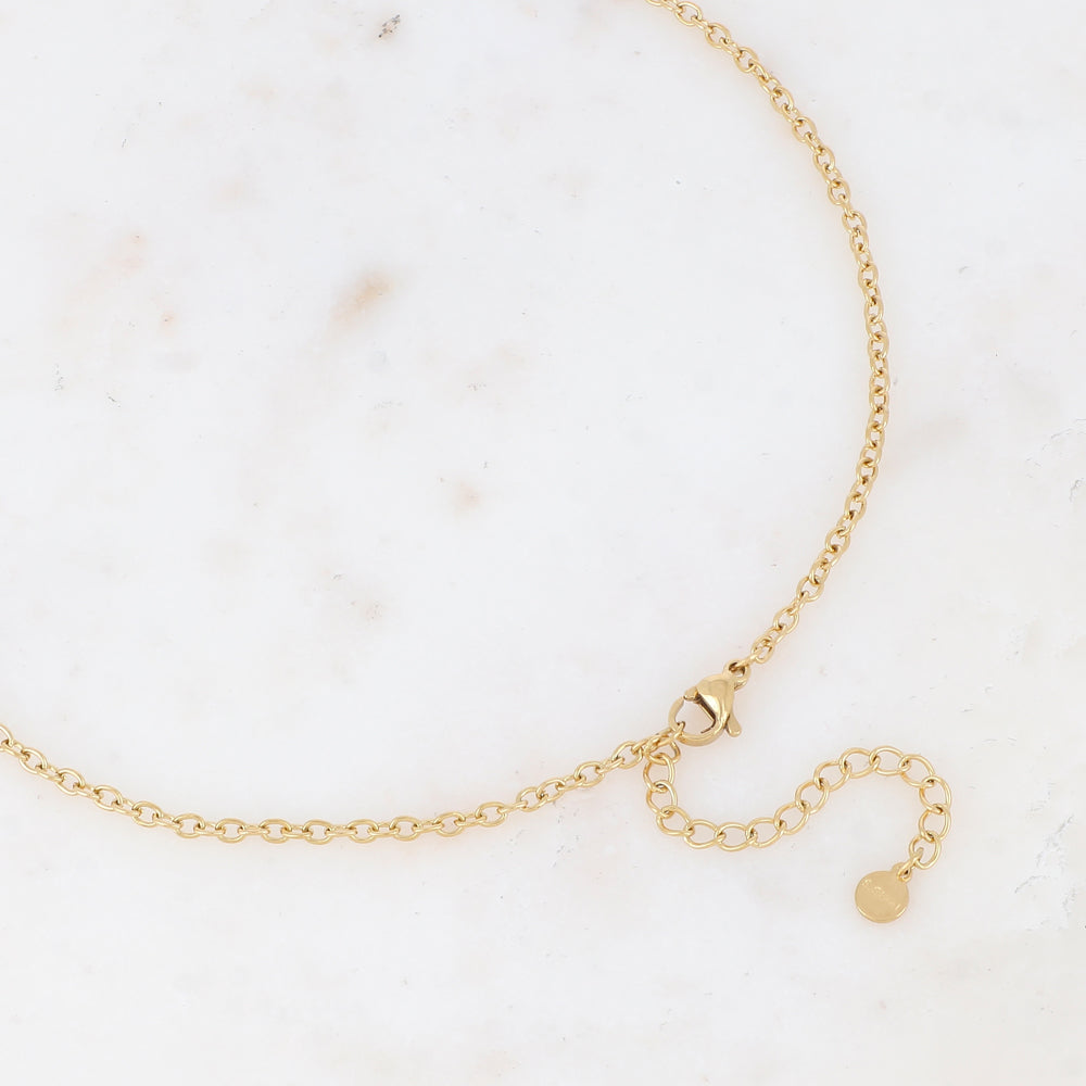 Collier avec avec fleur (60+5CM)