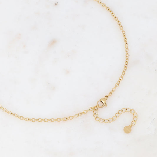 Collier avec avec fleur (60+5CM)