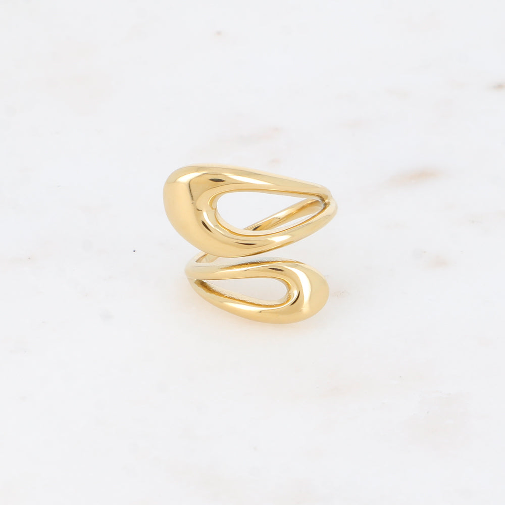 Bague large ouverte - formes ajourées