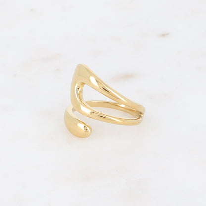 Bague large ouverte - forme ajourée et pleine