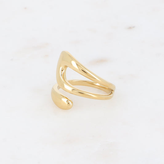 Bague large ouverte - forme ajourée et pleine