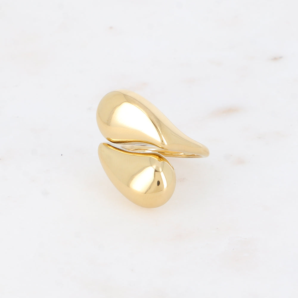 Bague ouverte - style yin yang ajouré