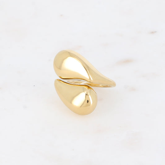 Bague ouverte - style yin yang ajouré