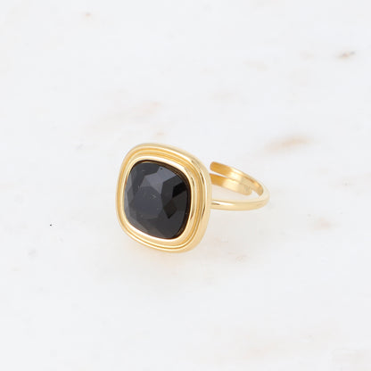 Bague - cristaux 10mm jet
