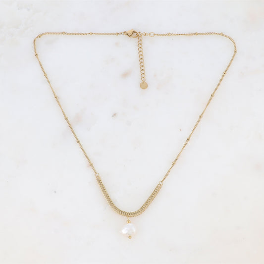 Collier avec perle d'eau douce (42+5CM)
