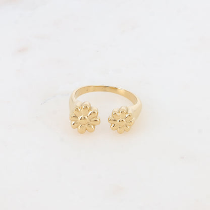 Bague ouverte - double fleur