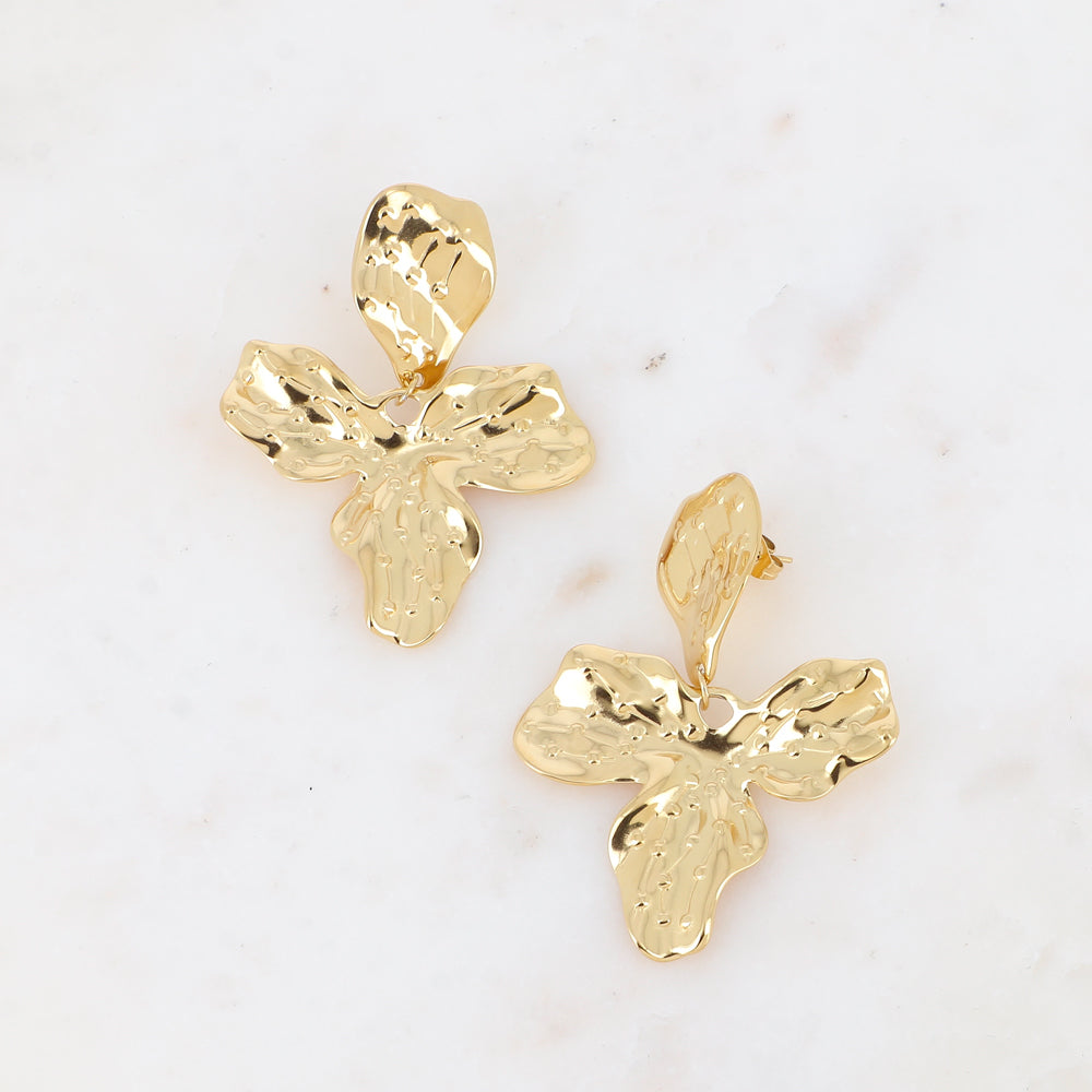 Boucles pendantes - 2 pièces en feuillage 47x61 mm