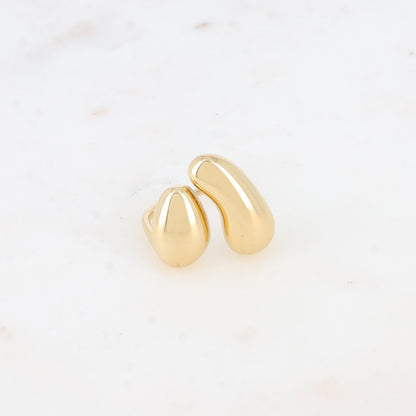 Bague ouverte - double ovale