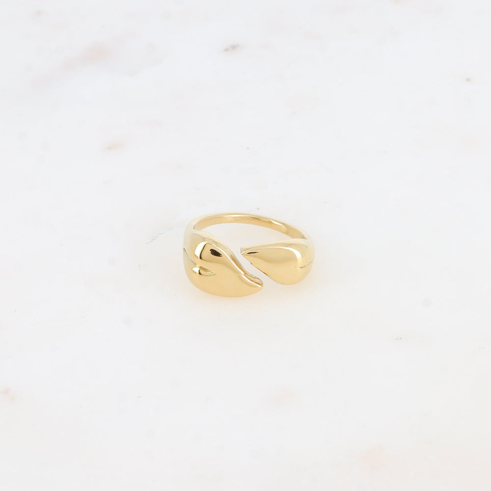 Bague ouverte - feuilles