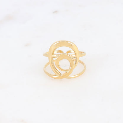 Bague graphique effet lisse