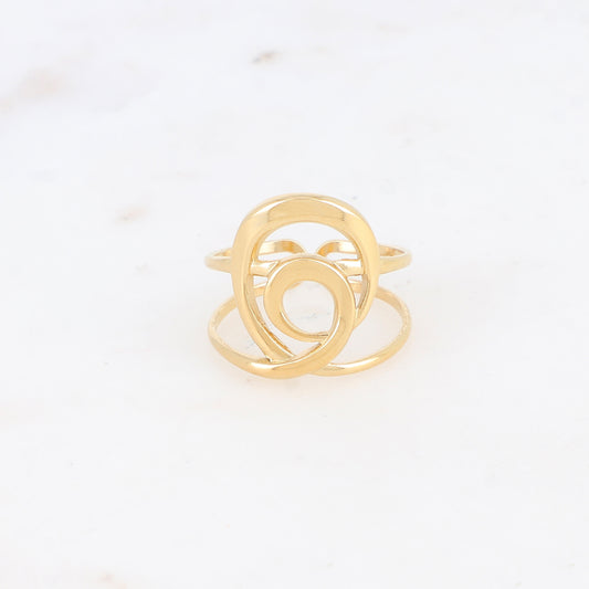 Bague graphique effet lisse