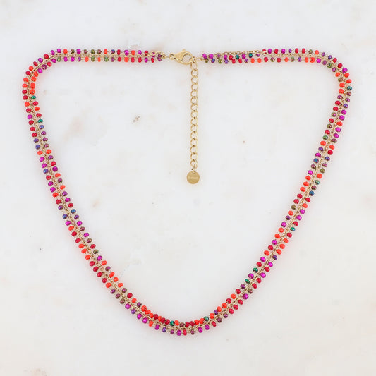 Collier trois rangs avec perles de rocaille (40/42/45+5CM)