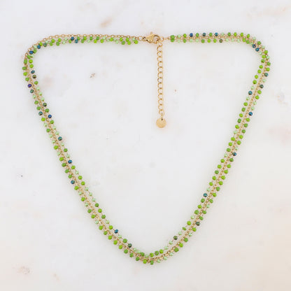 Collier trois rangs avec perles de rocaille (40/42/45+5CM)