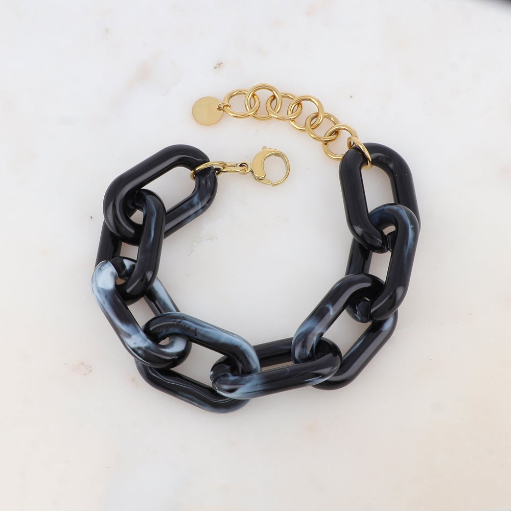 Bracelet avec résines ovales