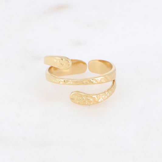 Bague martelée et texturée