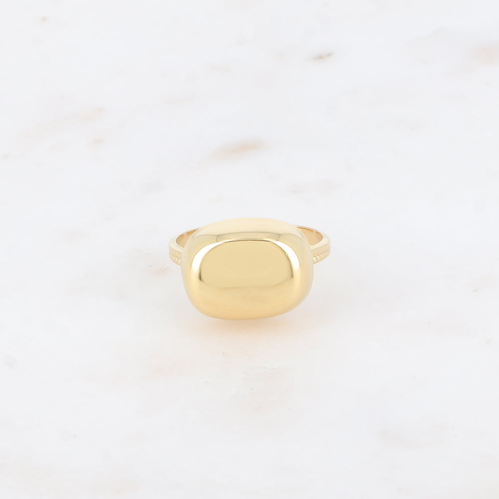 Bague - forme rectangulaire bombé