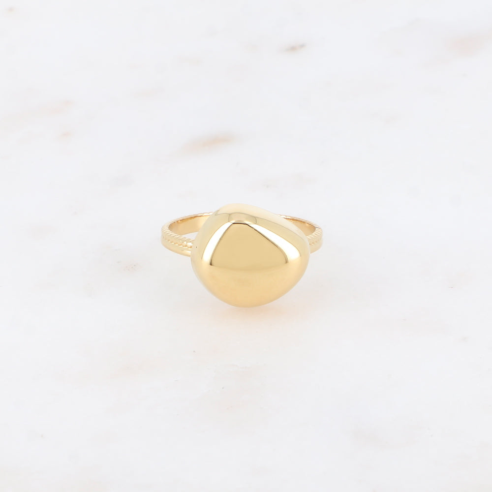 Bague - forme poire allongée bombée