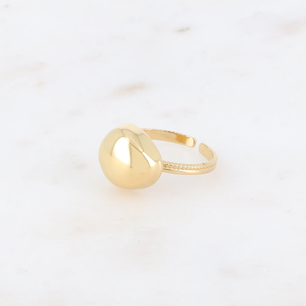 Bague - forme poire allongée bombée