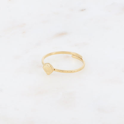 Bague fine - motif coquillage texturé