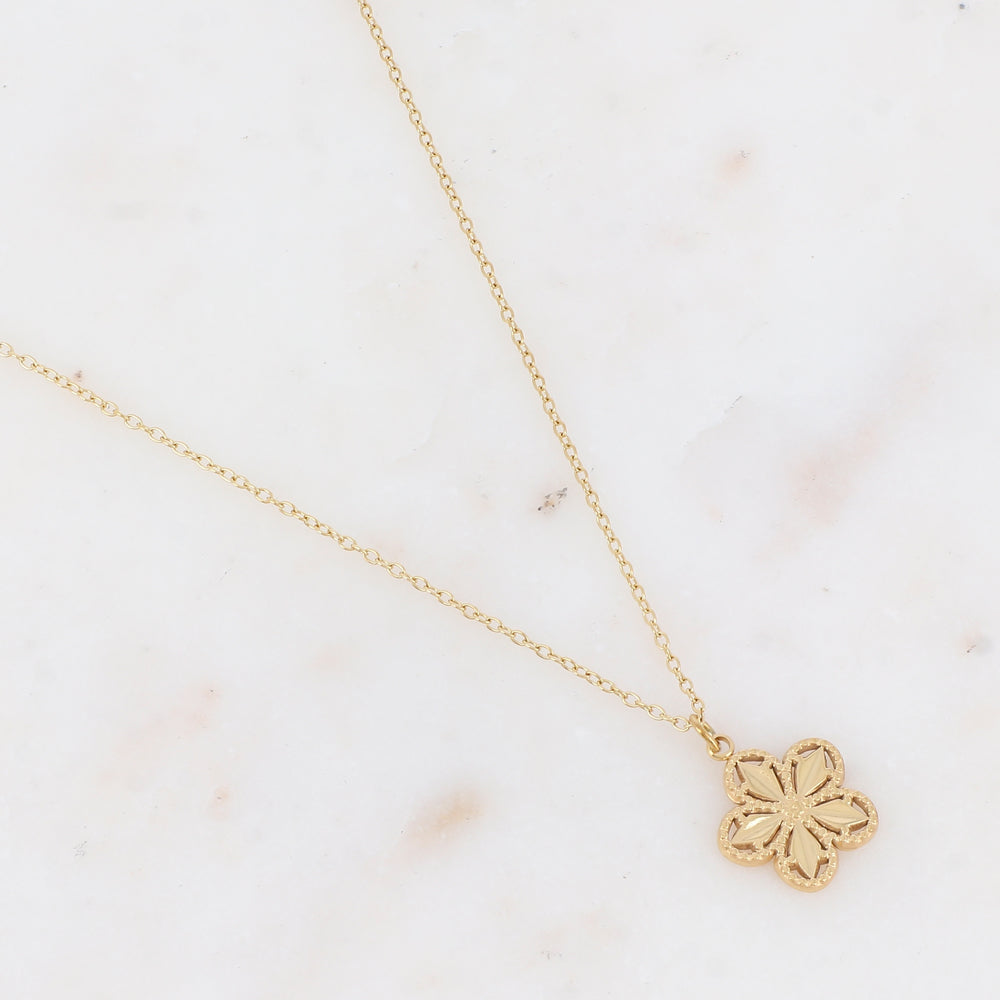 Collier avec fleur (40+5CM)