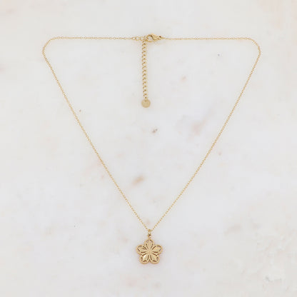 Collier avec fleur (40+5CM)