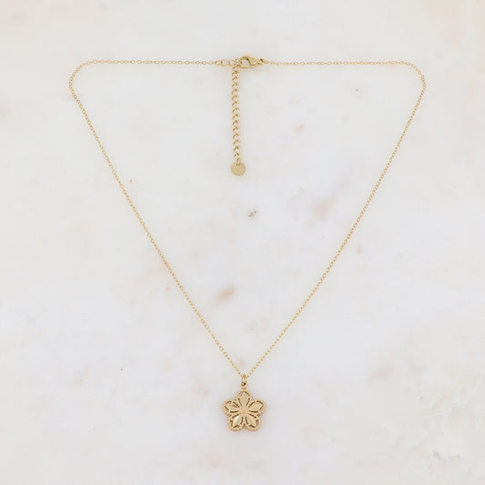 Collier avec fleur (40+5CM)